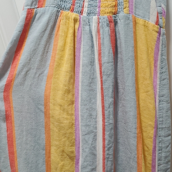 Striped Yellow and Blue Midi Dress - Picture 11 of 16